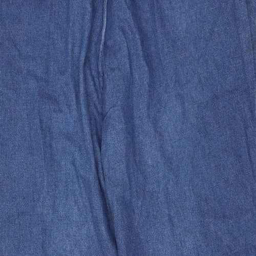 Anthology Womens Blue Cotton Tapered Jeans Size 24 Regular Drawstring