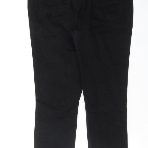 Dunnes Stores Womens Black Cotton Skinny Jeans Size 10 Regular Zip