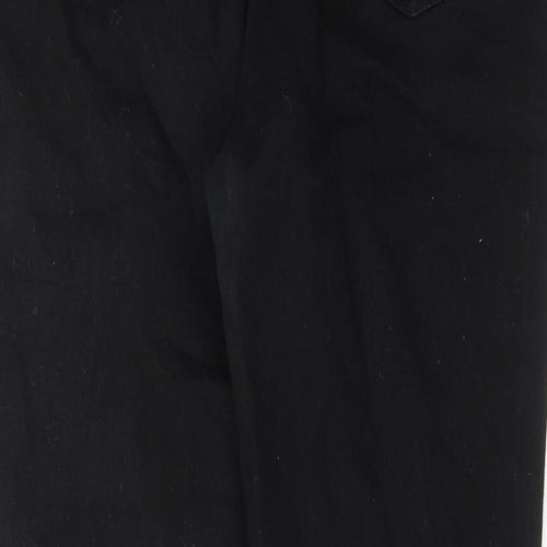 Dunnes Stores Womens Black Cotton Skinny Jeans Size 10 Regular Zip