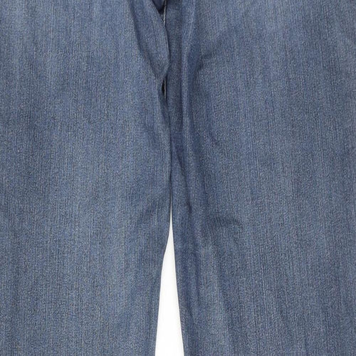 NYDJ Womens Blue Cotton Straight Jeans Size 10 Regular Zip