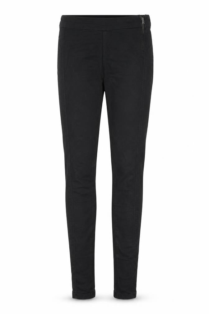 Front view of Miso women’s black cotton skinny jeans, size UK 8, regular zip
