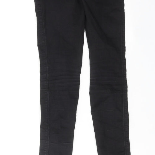 Miso Womens Black Cotton Skinny Jeans Size 8 Regular Zip