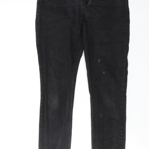 New Look Womens Black Cotton Skinny Jeans Size 10 Regular Zip