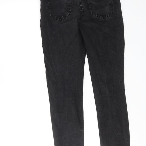New Look Womens Black Cotton Skinny Jeans Size 10 Regular Zip