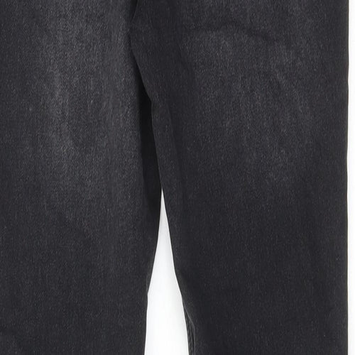 H&M Boys Black Cotton Skinny Jeans Size 11-12 Years Regular Zip