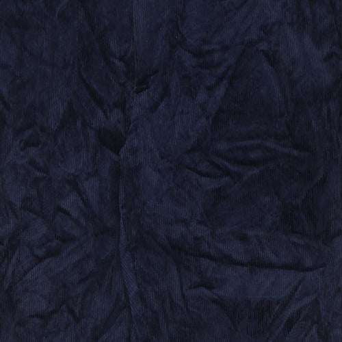 Marks and Spencer Mens Blue Cotton Trousers Size 42 in L29 in Regular Zip