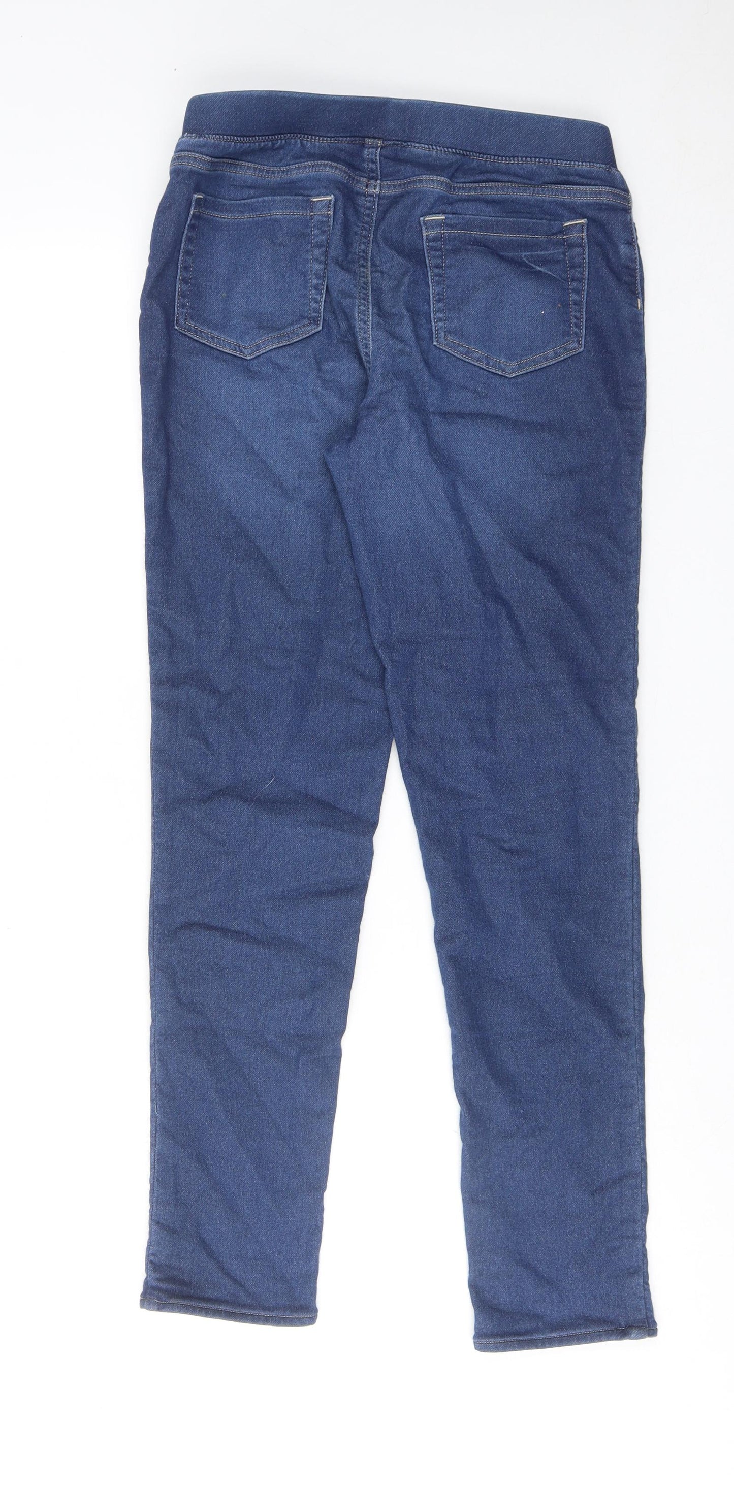 Lands' End Girls Blue Cotton Jegging Jeans Size 14 Years Regular Pullover - Splatter Detail