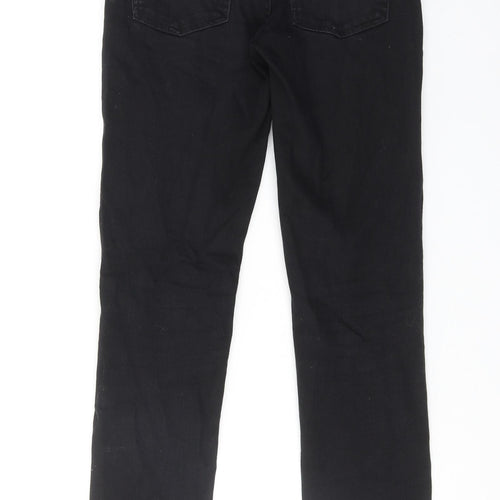 NEXT Boys Black Cotton Straight Jeans Size 13 Years Regular Zip