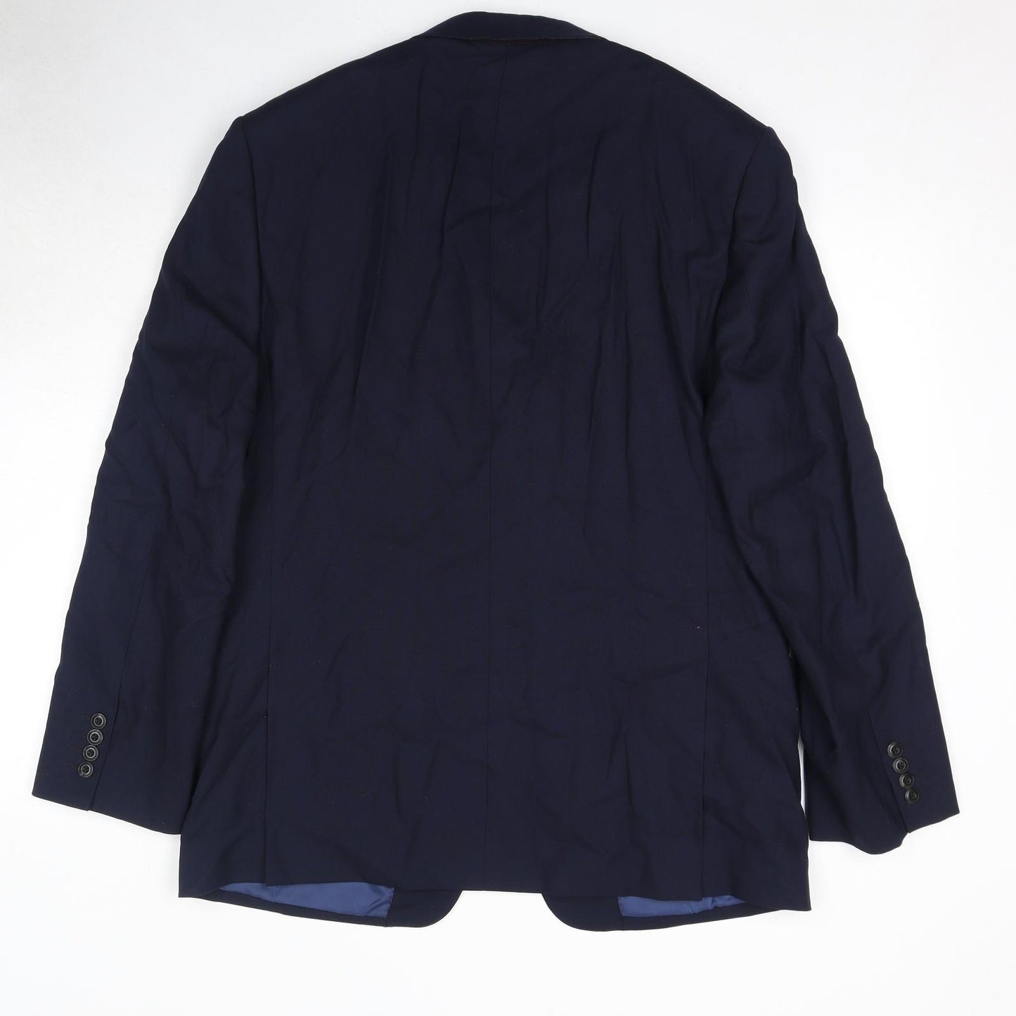 Marks and Spencer Mens Blue Wool Jacket Suit Jacket Size 42 Regular