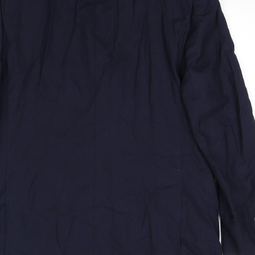 Marks and Spencer Mens Blue Wool Jacket Suit Jacket Size 42 Regular