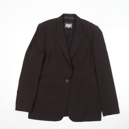 Per Una Womens Brown Wool Jacket Suit Jacket Size 16