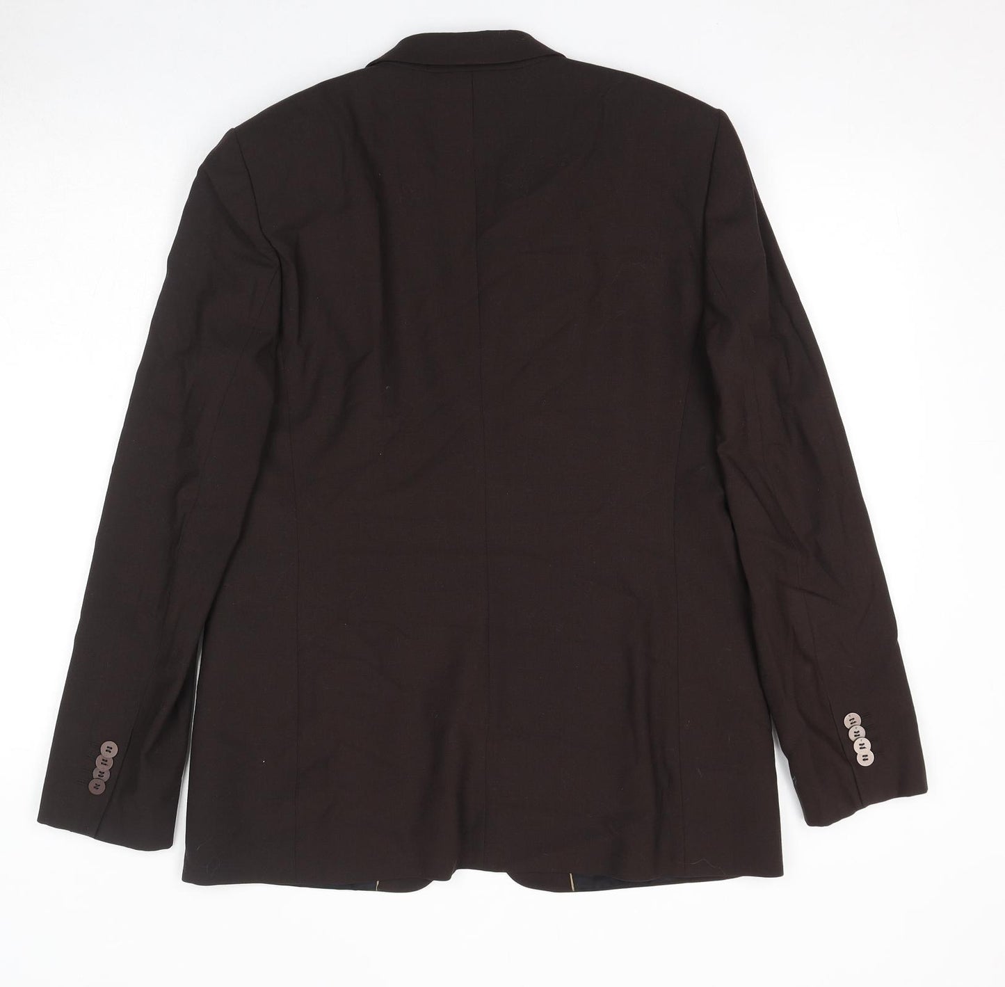 Per Una Womens Brown Wool Jacket Suit Jacket Size 16