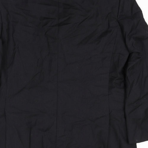 Racing Green Mens Black Wool Jacket Suit Jacket Size 42 Regular - Shoulder Pads