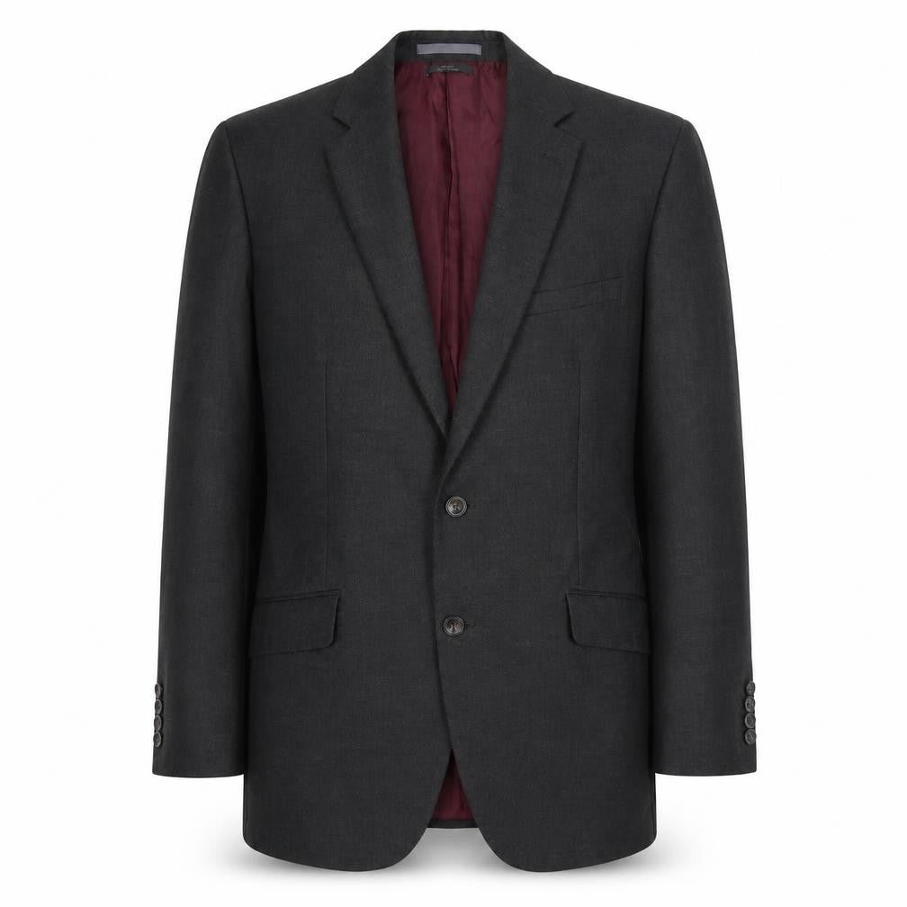 Front view of Marks & Spencer men’s grey polyester jacket suit jacket, size 40, regular