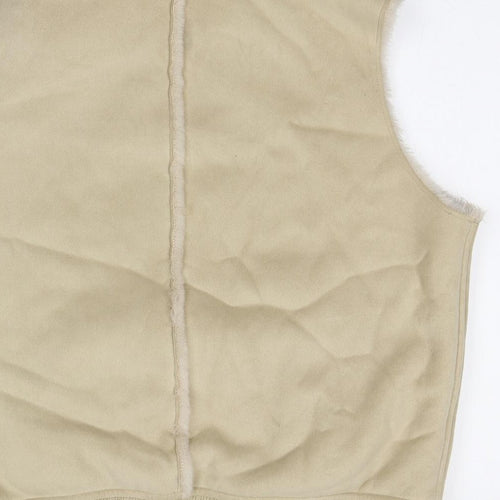 NEXT Womens Beige Gilet Jacket Size 18 Zip