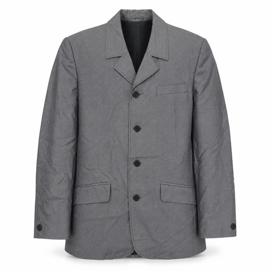 Front view of Stonebridge men’s grey polyester jacket blazer, size 38, regular
