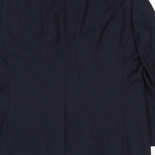 Marks and Spencer Mens Blue Wool Jacket Suit Jacket Size 44 Regular - Shoulder Pads