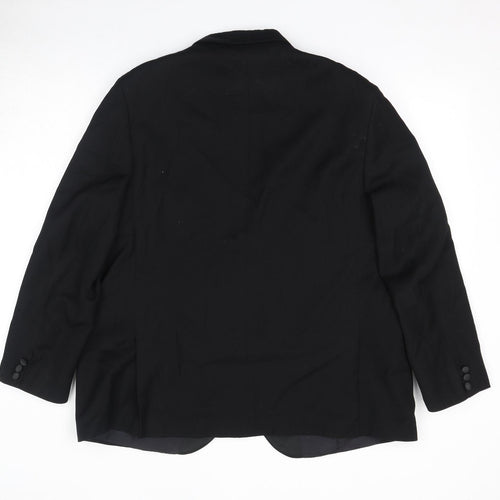 Alexandre Mens Black Wool Tuxedo Suit Jacket Size 44 Regular - Shoulder Pads