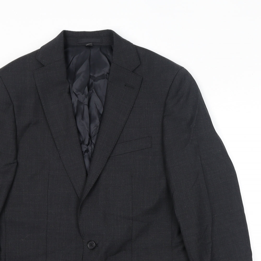 Marks and Spencer Mens Grey Wool Jacket Suit Jacket Size 38 Regular