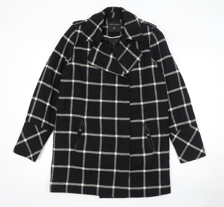 Dorothy Perkins Womens Black Striped Jacket Size 12 Button
