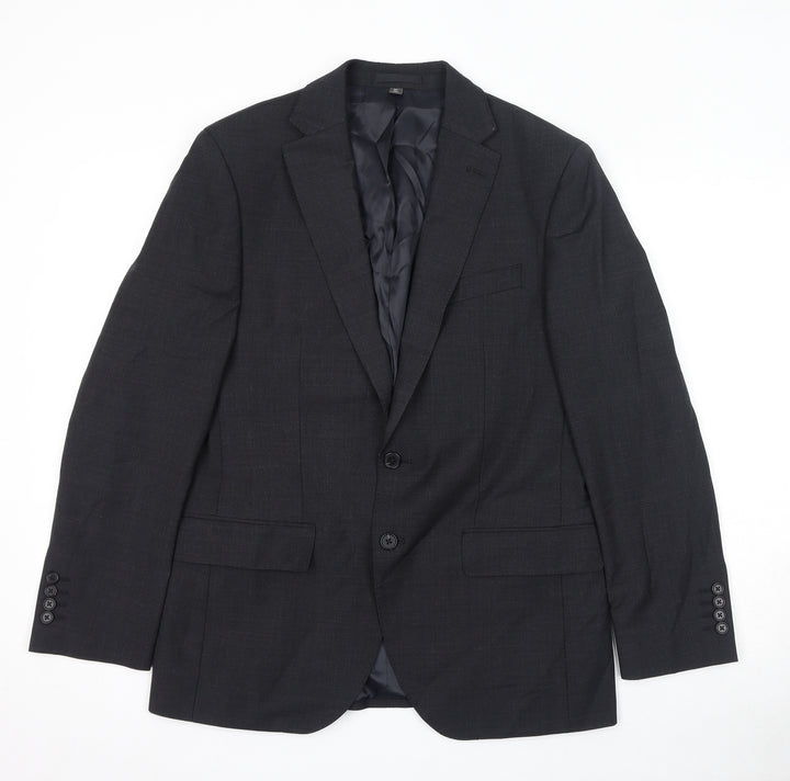 Marks and Spencer Mens Grey Wool Jacket Suit Jacket Size 38 Regular