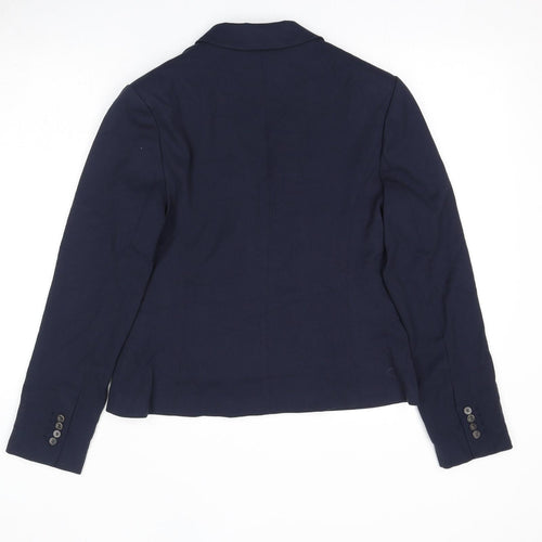 Marks and Spencer Womens Blue Polyester Jacket Suit Jacket Size 10