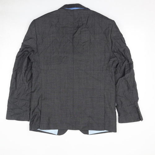 Marks and Spencer Mens Grey Wool Jacket Blazer Size 40 Regular