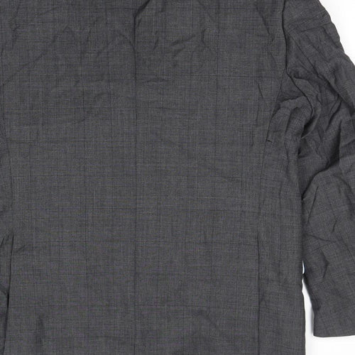 Marks and Spencer Mens Grey Wool Jacket Blazer Size 40 Regular