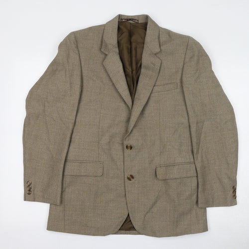 Winchester Mens Beige Polyester Jacket Suit Jacket Size 38 Regular