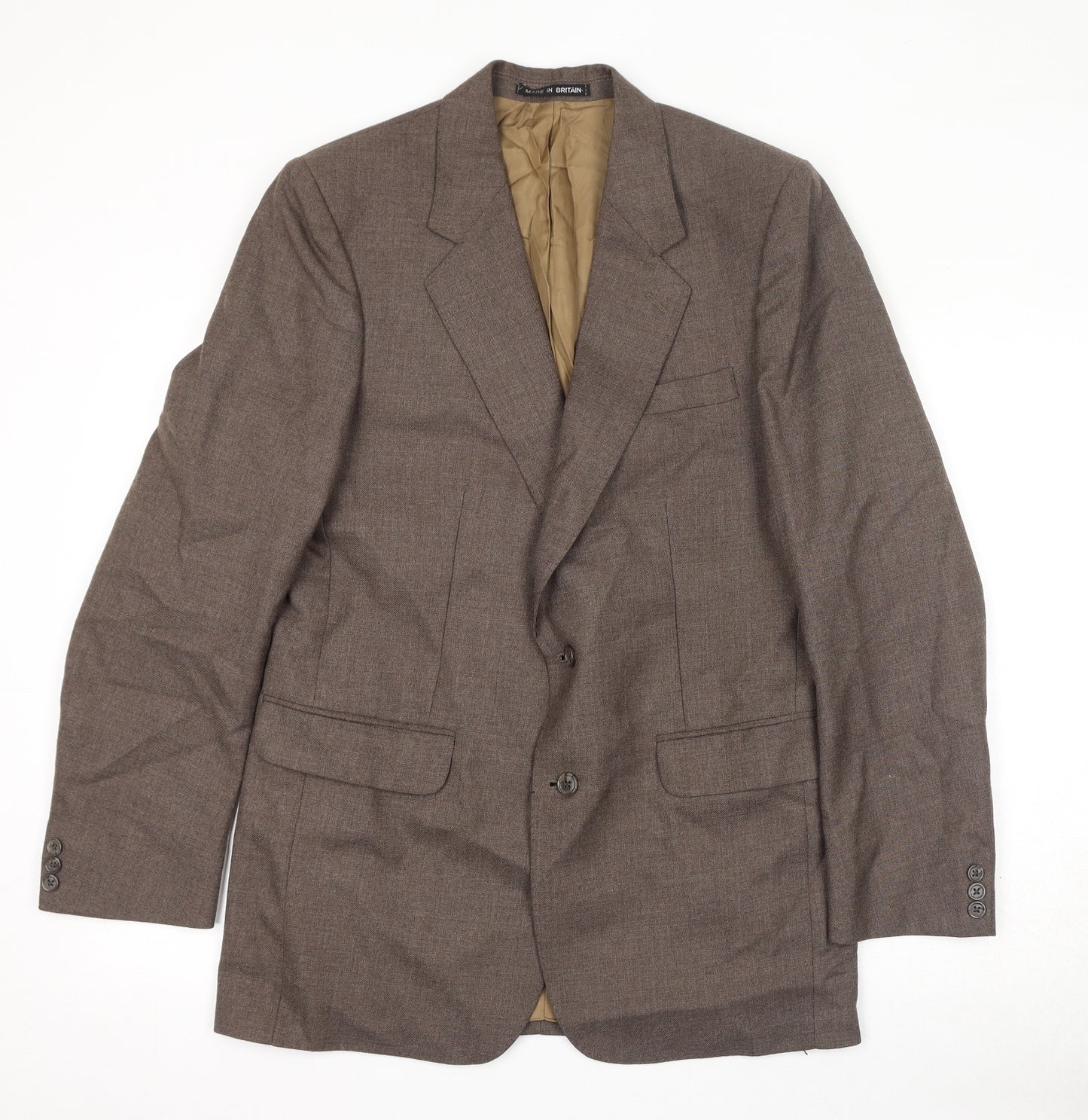 Guards Mens Brown Polyester Jacket Blazer Size 40 Regular