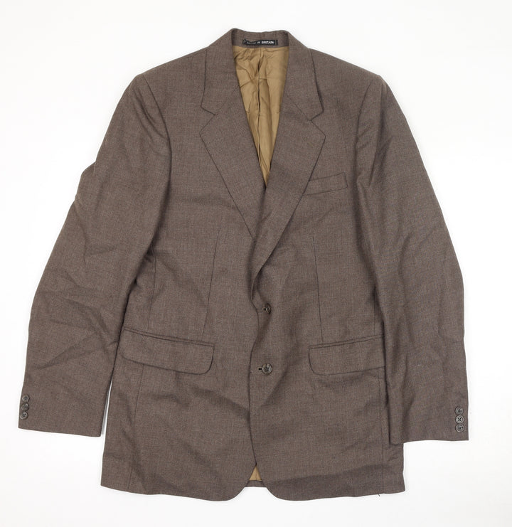 Guards Mens Brown Polyester Jacket Blazer Size 40 Regular