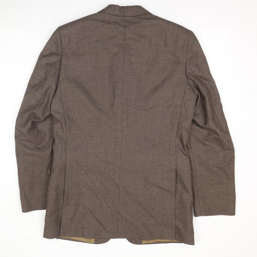 Guards Mens Brown Polyester Jacket Blazer Size 40 Regular