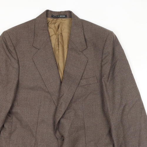 Guards Mens Brown Polyester Jacket Blazer Size 40 Regular