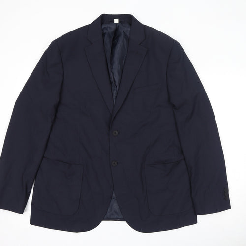 Autograph Mens Blue Polyester Jacket Suit Jacket Size 42 Regular