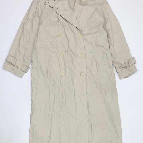 St Michael Womens Beige Trench Coat Coat Size 14 Button