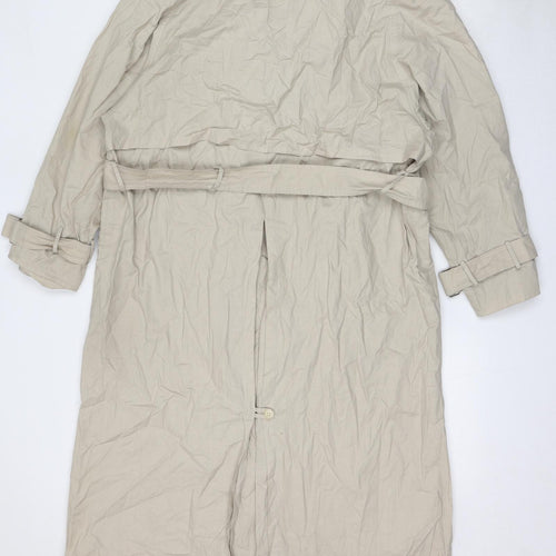 St Michael Womens Beige Trench Coat Coat Size 14 Button