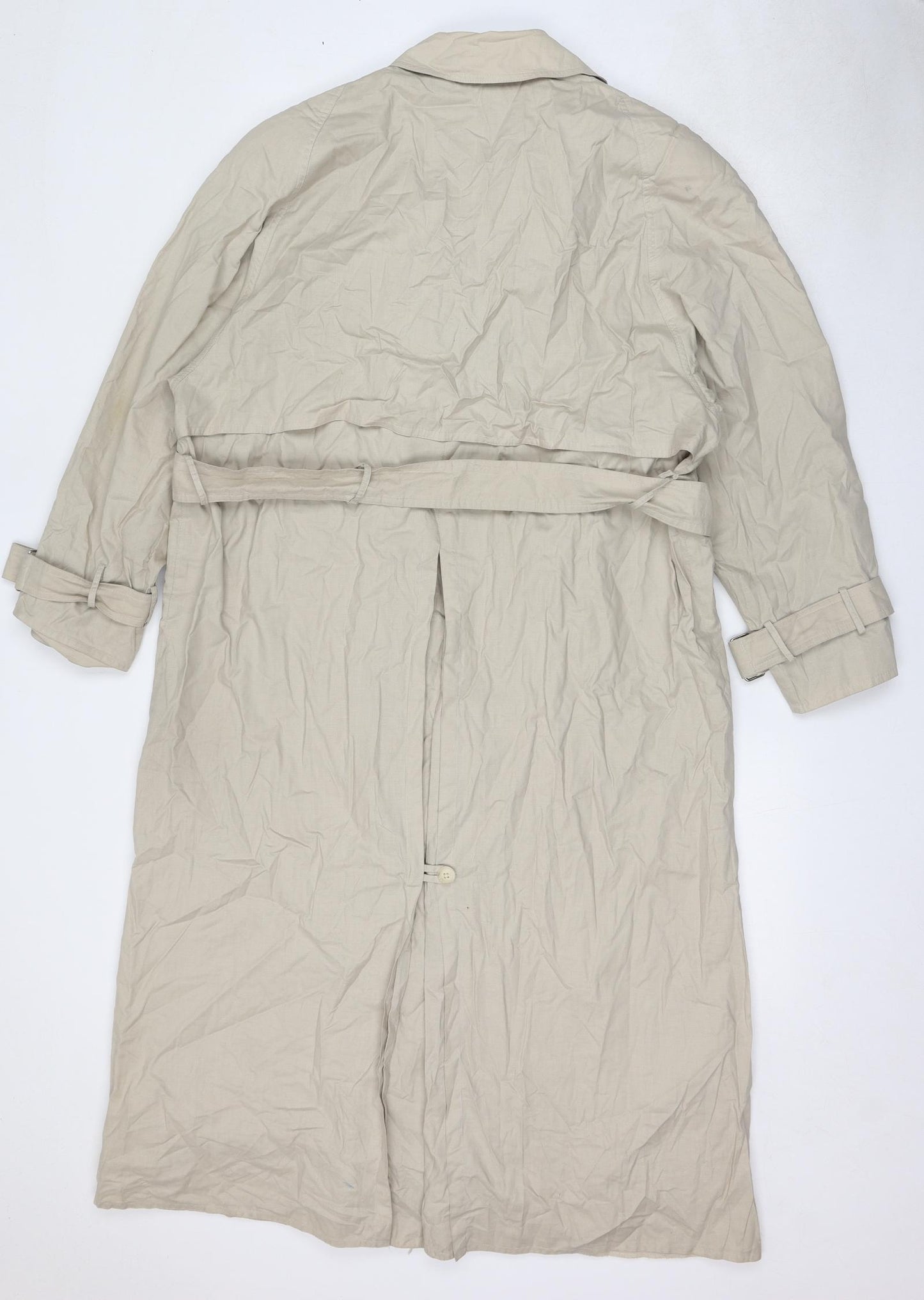 St Michael Womens Beige Trench Coat Coat Size 14 Button