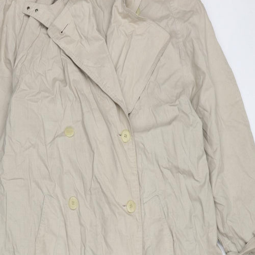 St Michael Womens Beige Trench Coat Coat Size 14 Button
