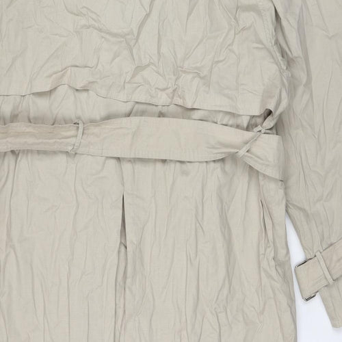 St Michael Womens Beige Trench Coat Coat Size 14 Button