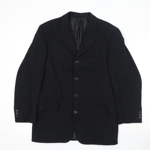 Maitland Mens Black Polyester Jacket Suit Jacket Size 38 Regular