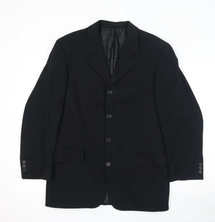 Maitland Mens Black Polyester Jacket Suit Jacket Size 38 Regular