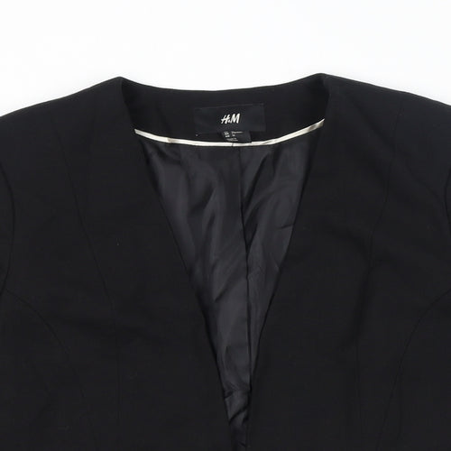 H&M Womens Black Jacket Blazer Size 14