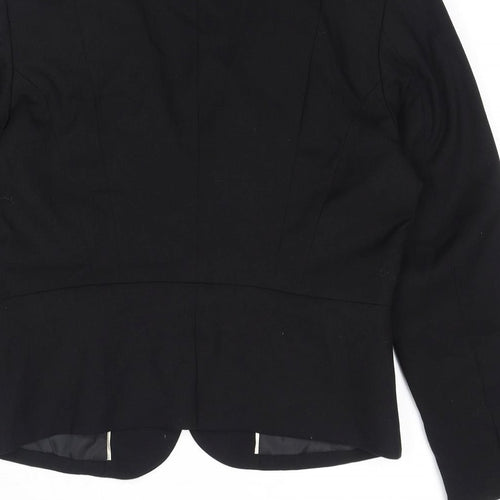 H&M Womens Black Jacket Blazer Size 14