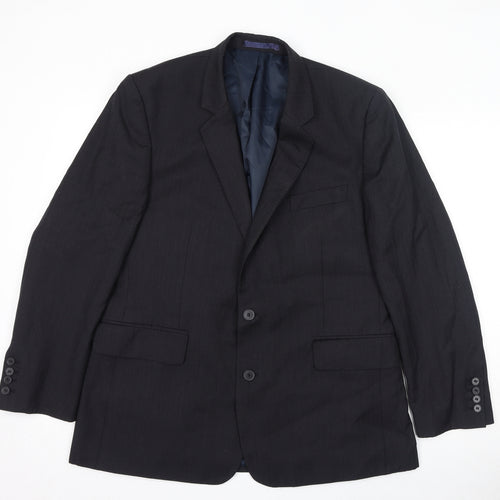 Hammond & Co Mens Black Polyester Jacket Suit Jacket Size 44 Regular