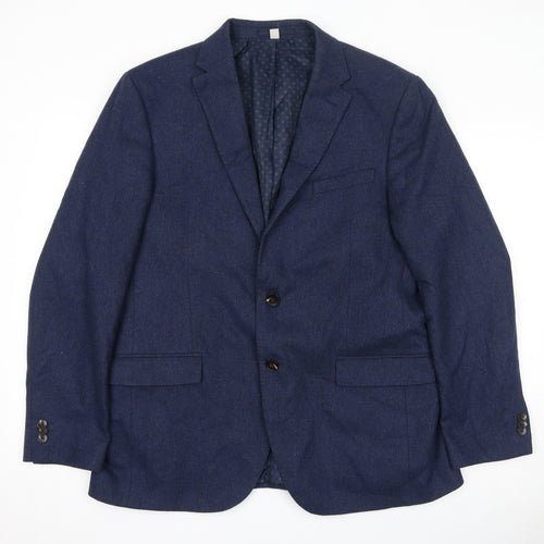 Marks and Spencer Mens Blue Wool Jacket Suit Jacket Size 42 Regular