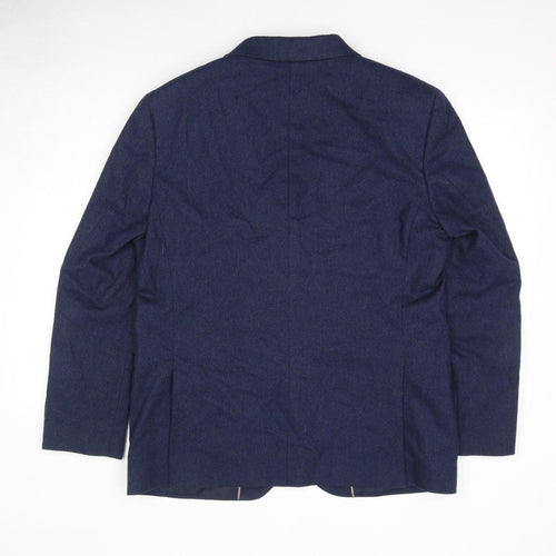 Marks and Spencer Mens Blue Wool Jacket Suit Jacket Size 42 Regular