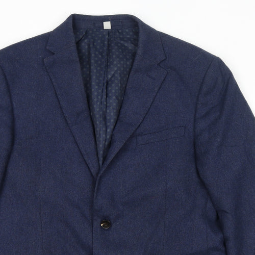 Marks and Spencer Mens Blue Wool Jacket Suit Jacket Size 42 Regular