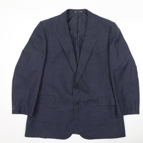 Greenwoods Mens Blue Polyester Jacket Suit Jacket Size 44 Regular