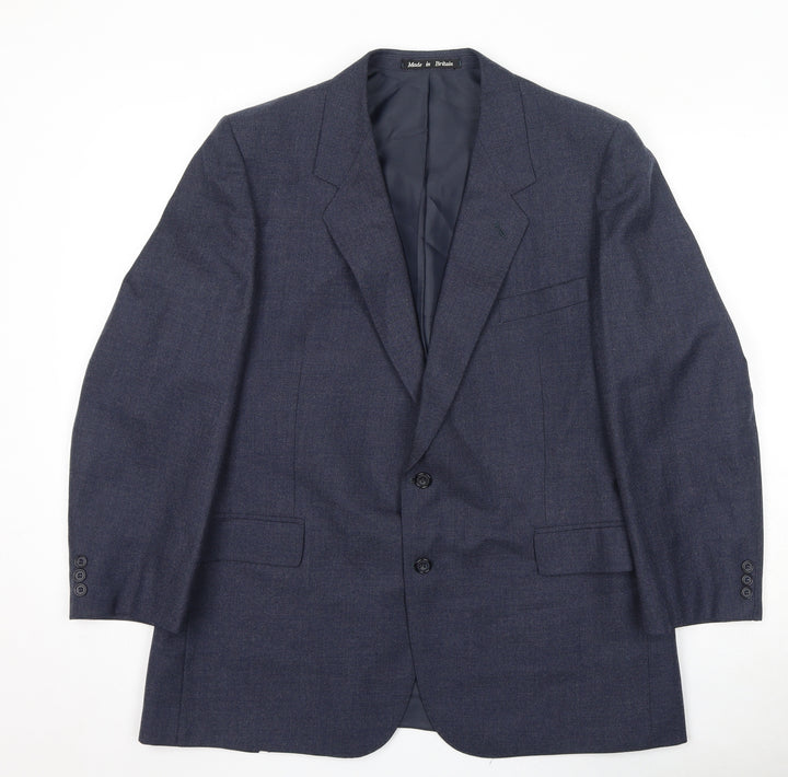 Greenwoods Mens Blue Polyester Jacket Suit Jacket Size 44 Regular