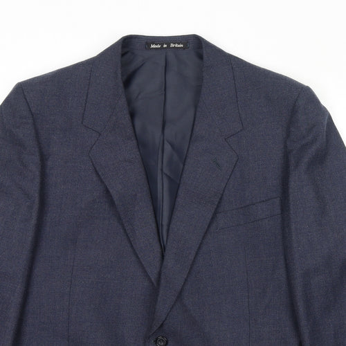 Greenwoods Mens Blue Polyester Jacket Suit Jacket Size 44 Regular